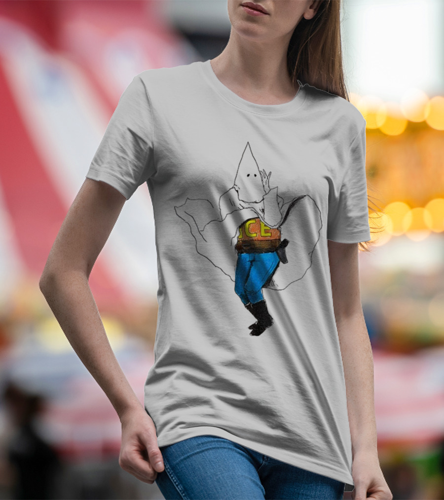 KKK ICE Satirical Commentary Political Statement T-Shirt