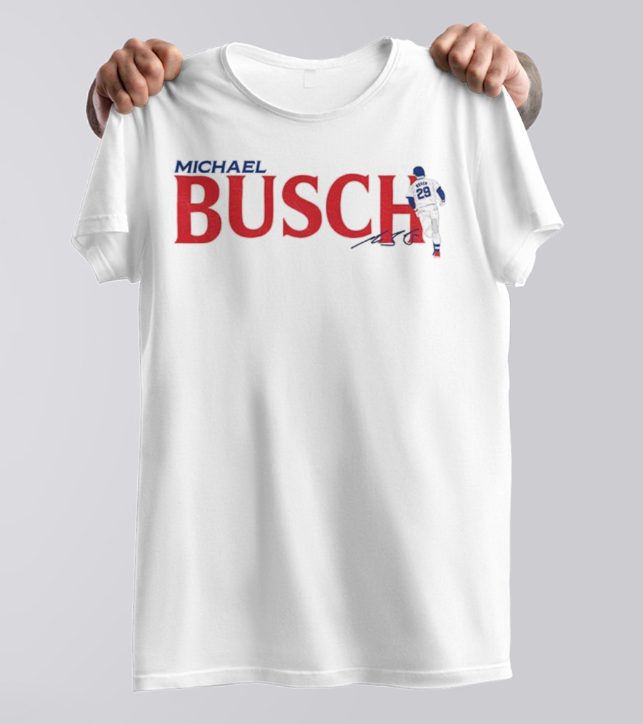 Michael Busch Chicago Cubs MLB Baseball Signature 29 T-Shirt