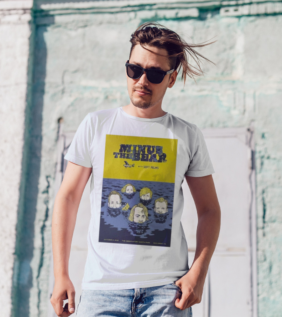 Minus The Bear With Soft Palms San Diego The Observatory North Park October 8 2025 T-Shirt