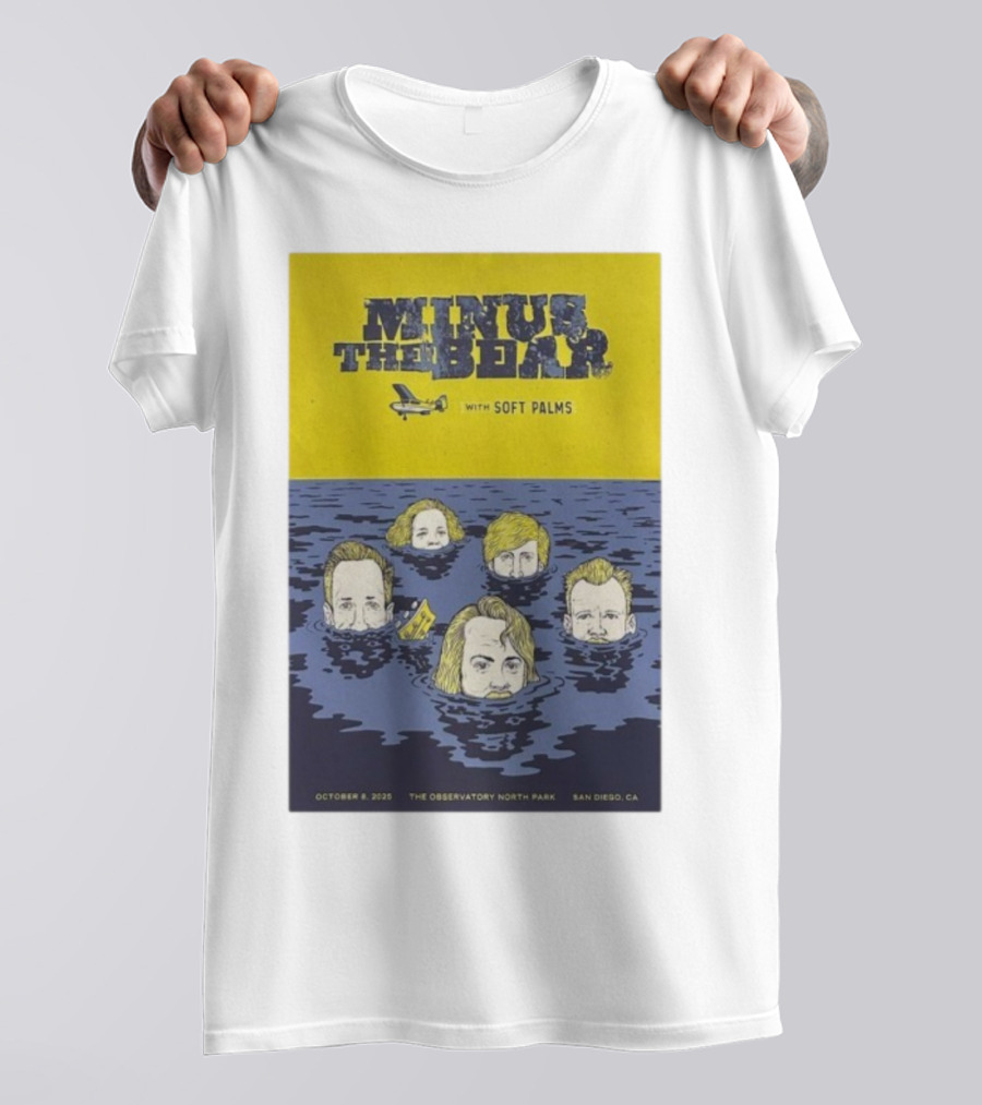 Minus The Bear With Soft Palms San Diego The Observatory North Park October 8 2025 T-Shirt