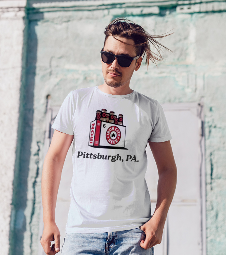 Pittsburgh PA Iron City Beer 6 Pack T-Shirt