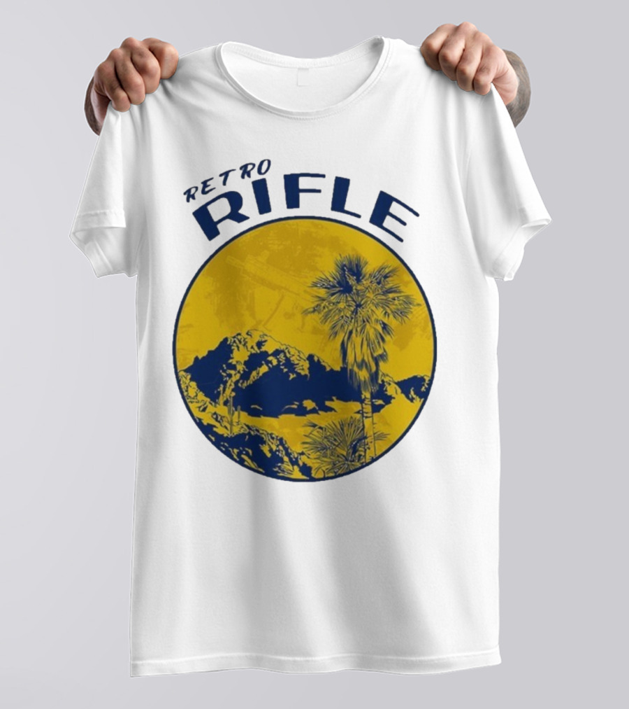 Retro Rifle Desert Oasis Lethal Protector Vintage Style T-Shirt