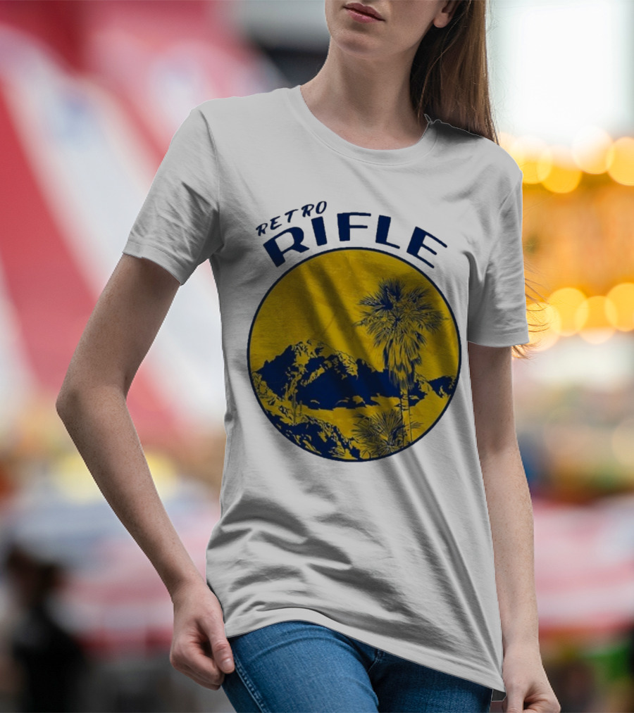 Retro Rifle Desert Oasis Lethal Protector Vintage Style T-Shirt