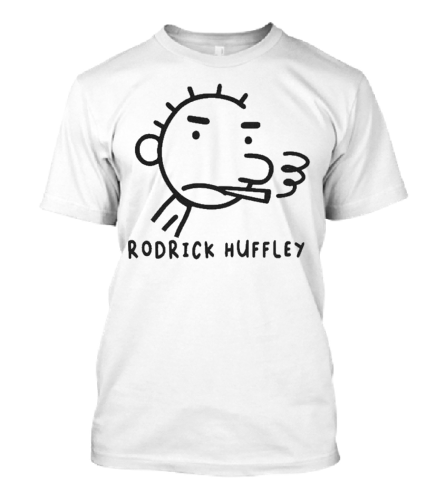 RODRICK HUFFLEY Wimpy Character Face Drawing T-Shirt