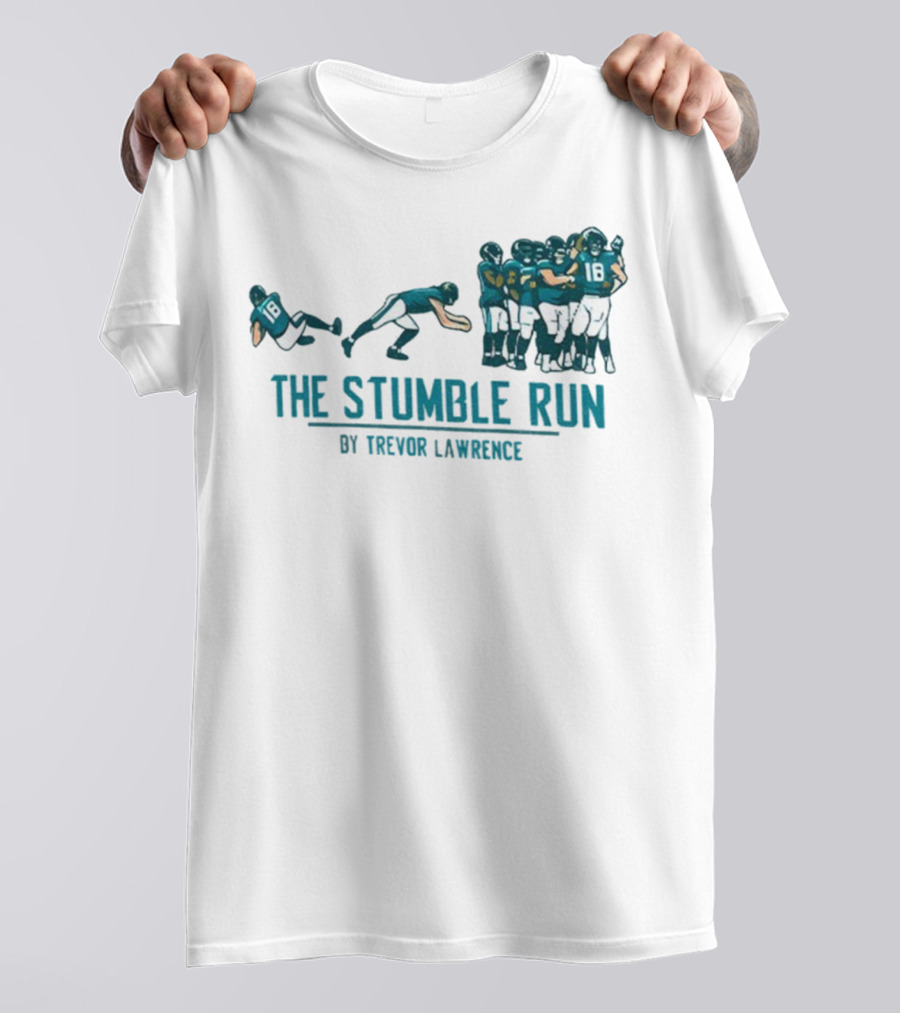 The Stumble Run By Trevor Lawrence Jacksonville Jaguars Football 2025 T-Shirt