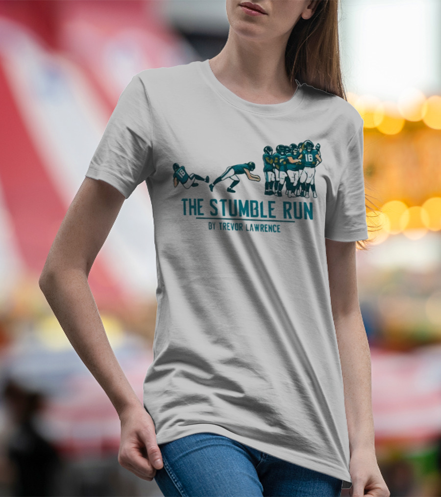 The Stumble Run By Trevor Lawrence Jacksonville Jaguars Football 2025 T-Shirt