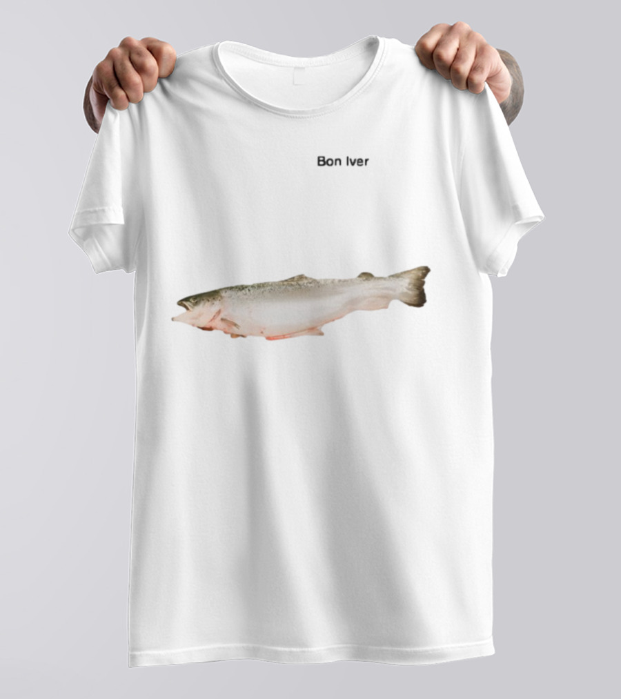 Bon Iver Salmon Fish Imagery T-Shirt