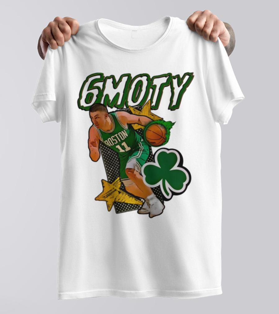 6Moty Boston Celtics Basketball Player Clover Stars T-Shirt