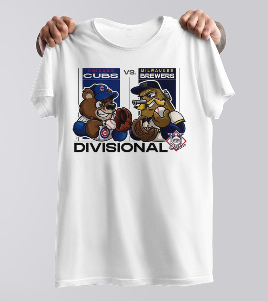 Chicago Cubs Vs Milwaukee Brewers 2025 National League Divisional Series Mascot Showdown T-Shirt
