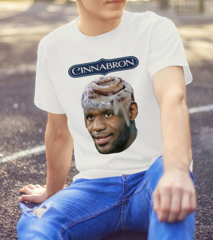 Cinnabron Cinnamon Roll Head Basketball Mashup T-Shirt