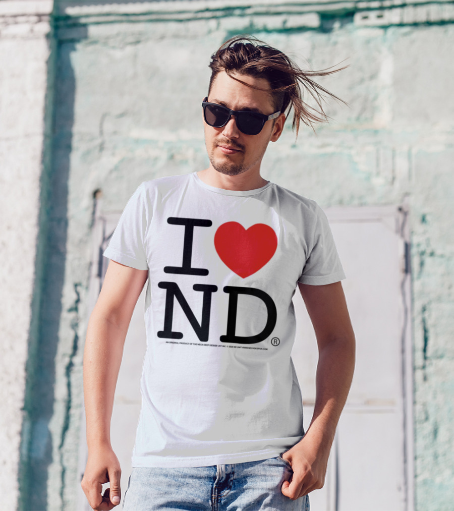 I Heart ND Red Heart Graphic T-Shirt