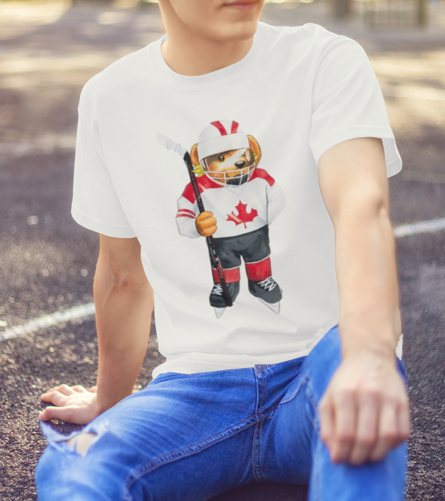 Marketstudios Market X Sherwood Canada Bear Hockey Player T-Shirt