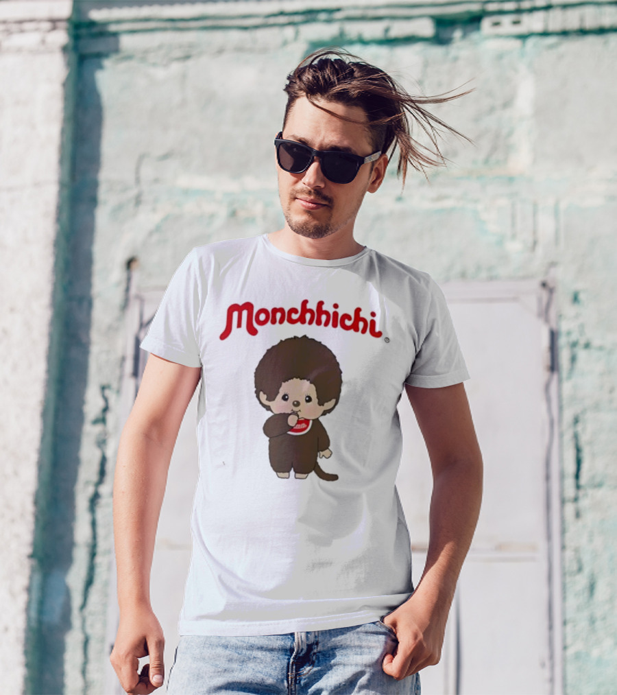 Monchhichi Cute Stance Fluffy Little Guy Character T-Shirt
