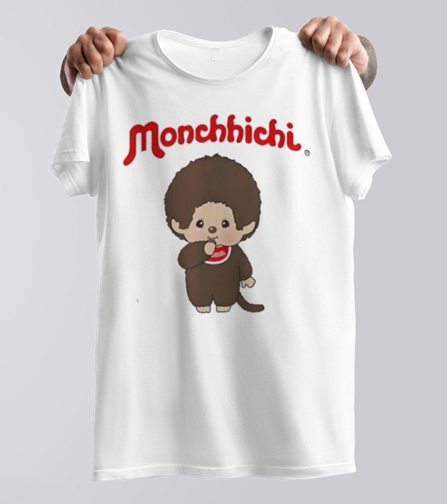 Monchhichi Cute Stance Fluffy Little Guy Character T-Shirt
