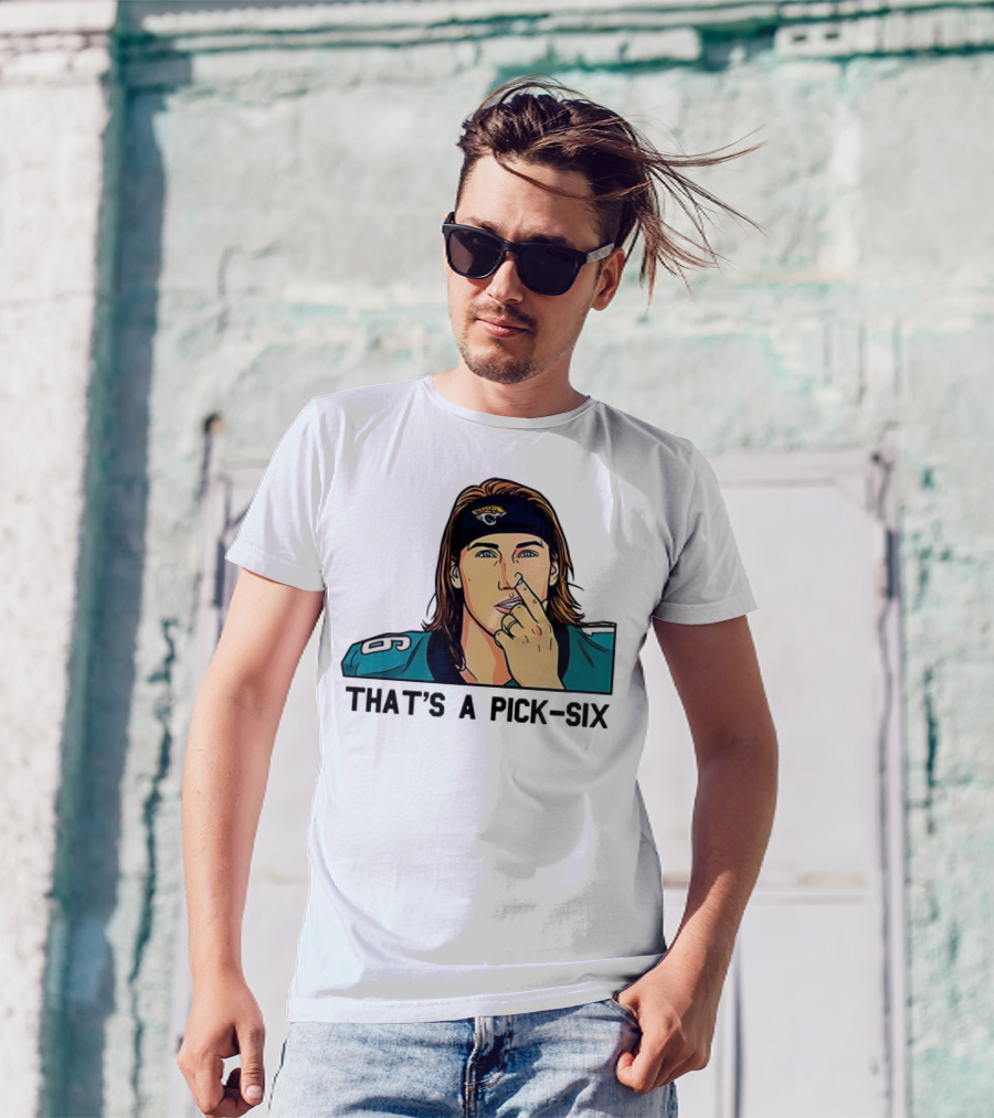 Trevor Lawrence Jacksonville Jaguars That’s A Pick Six Nose Picking T-Shirt
