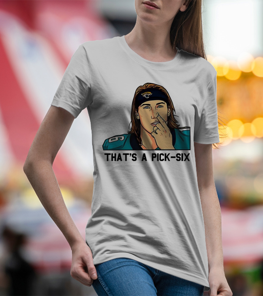 Trevor Lawrence Jacksonville Jaguars That’s A Pick Six Nose Picking T-Shirt