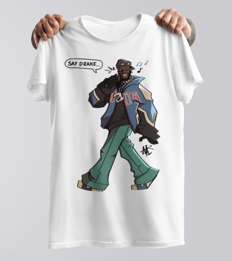 Windandsea Kendrick Lamar Say Drake Illustration T-Shirt