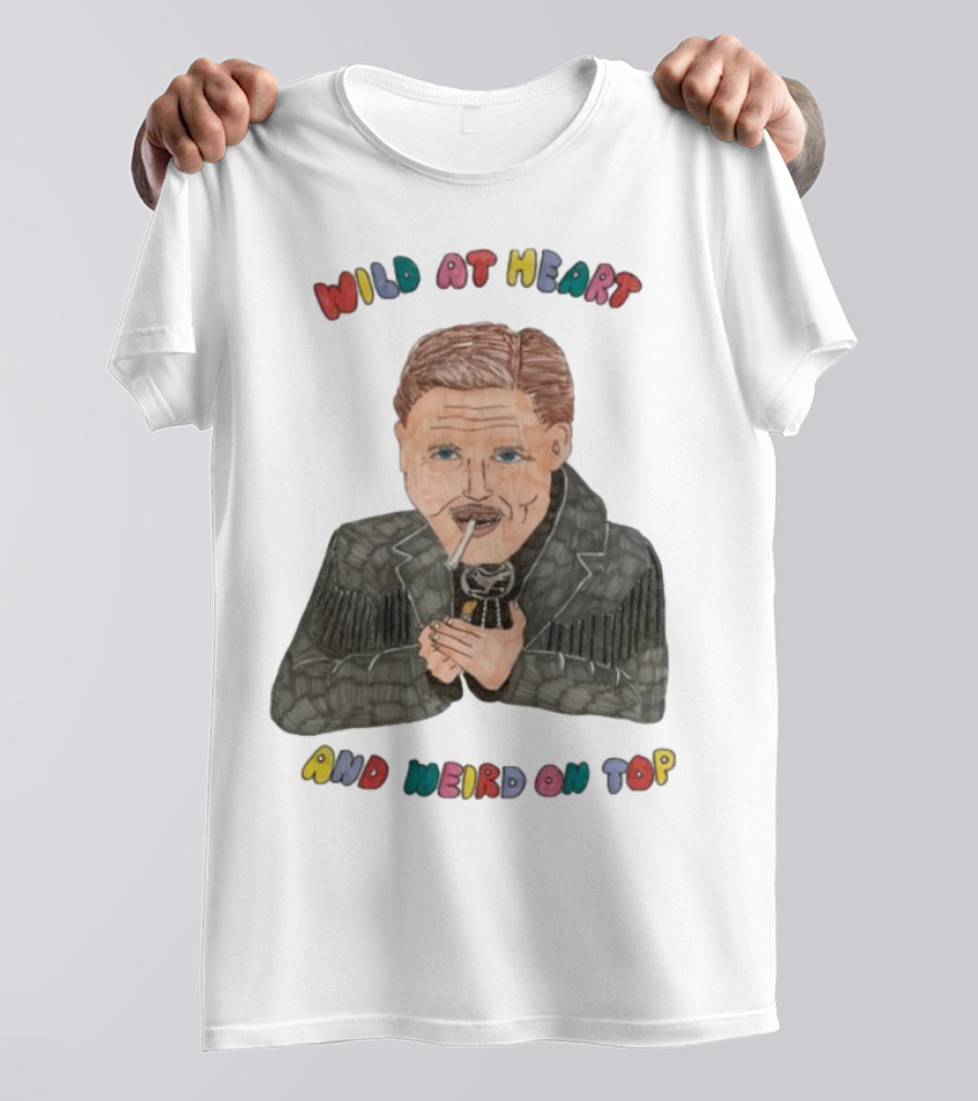 David Lynch Wild At Heart And Weird On Top Smoking Character Illustration T-Shirt