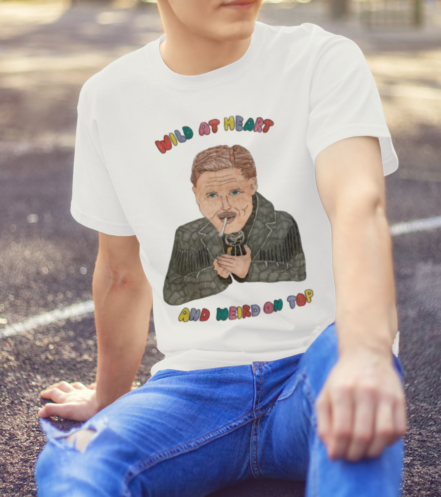 David Lynch Wild At Heart And Weird On Top Smoking Character Illustration T-Shirt