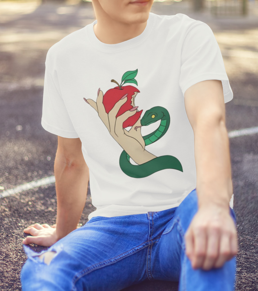 Eve Was Framed Ewf Colorful Snake And Apple T-Shirt