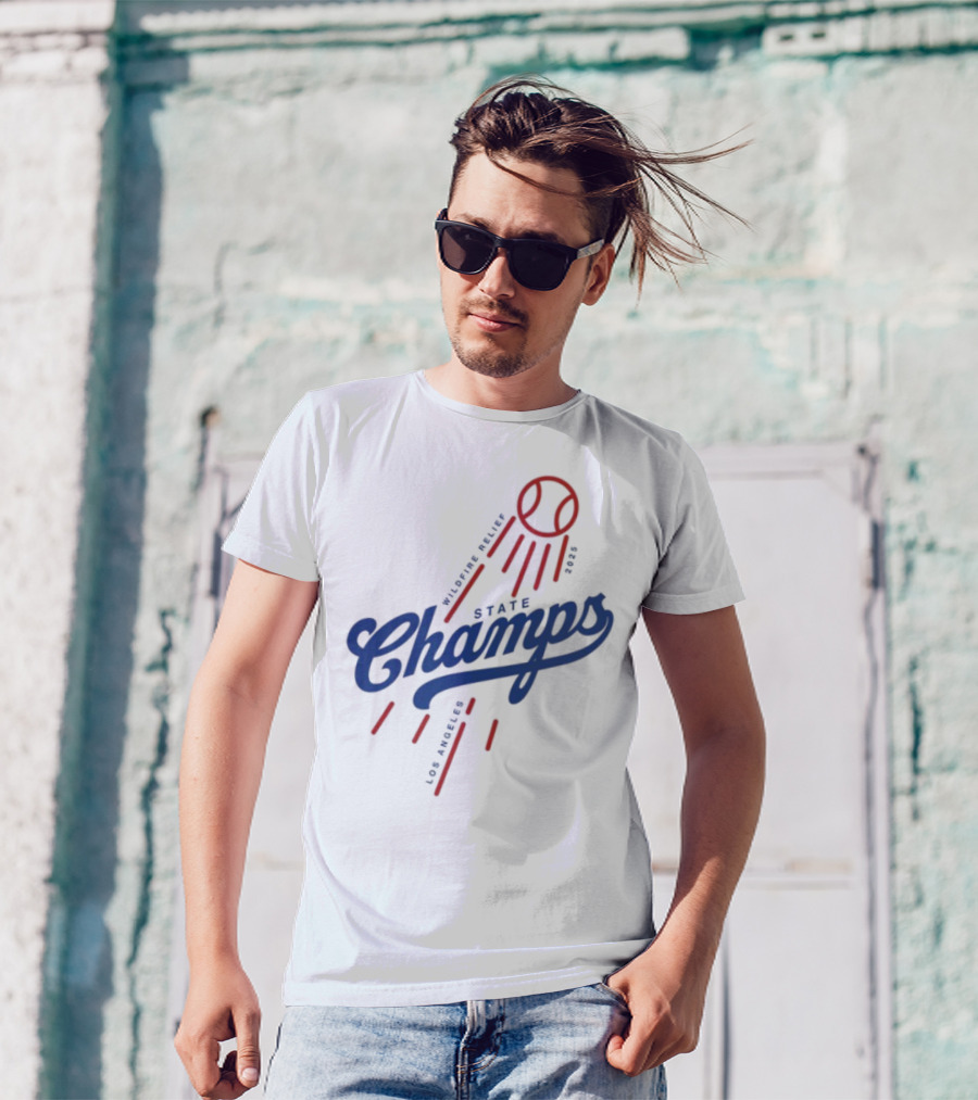 State Champs Wildfire Relief Baseball Event Support T-Shirt