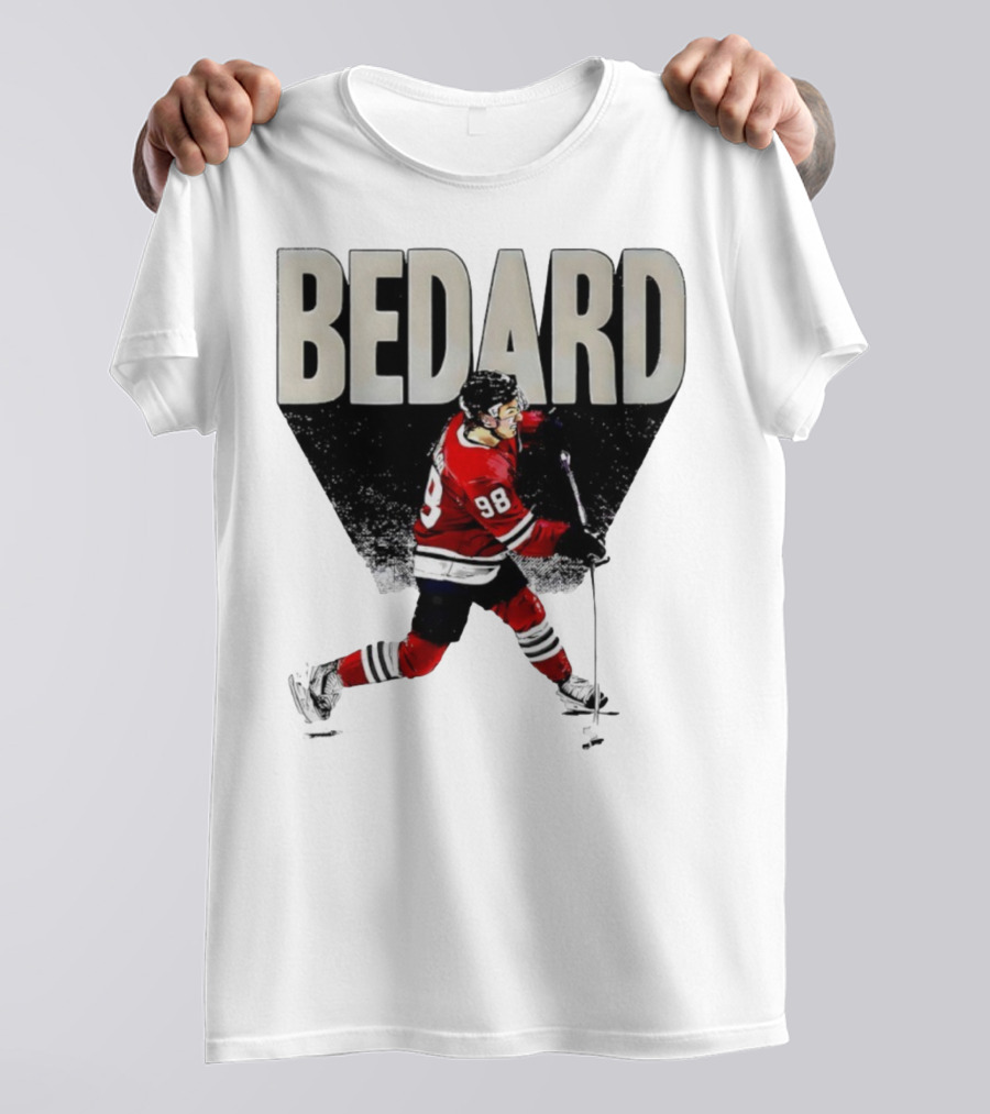 Bedard 98 Chicago Hockey Player Red Jersey T-Shirt