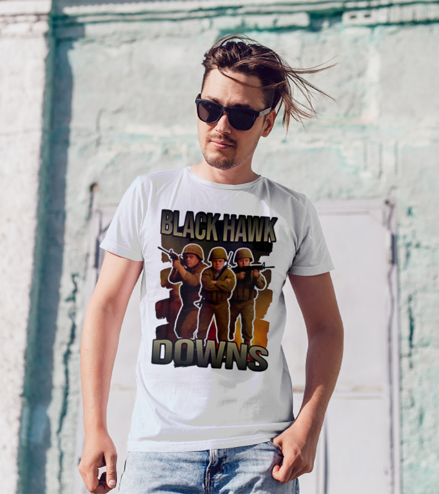 Black Hawk Downs Movie Parody Soldiers T-Shirt