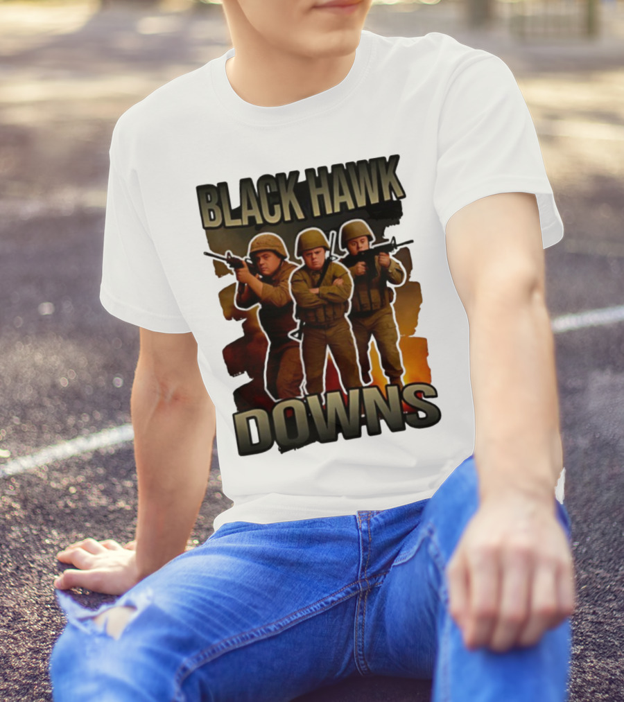 Black Hawk Downs Movie Parody Soldiers T-Shirt
