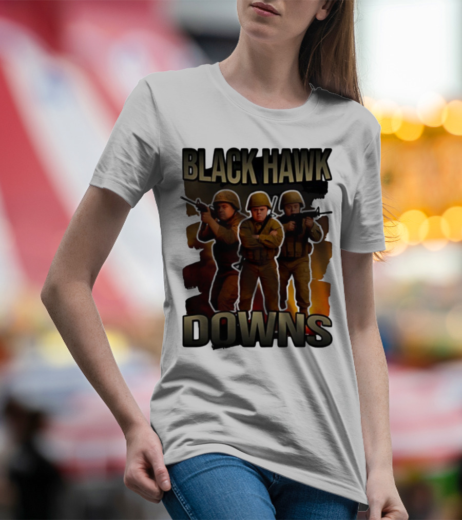 Black Hawk Downs Movie Parody Soldiers T-Shirt