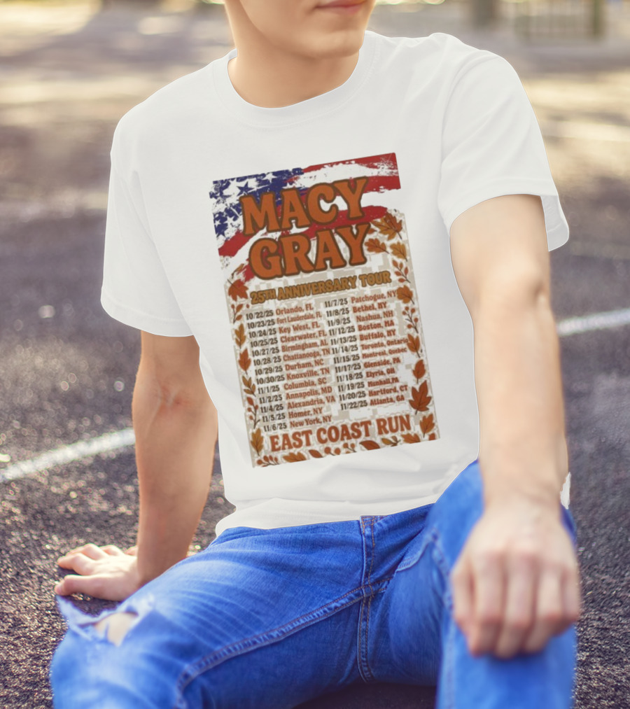 Macy Gray 25th Anniversary Tour 2025 East Coast Run Dates T-Shirt