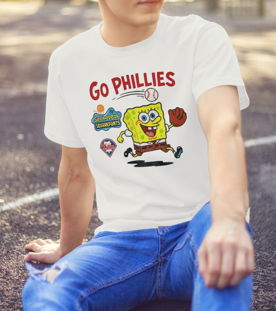 Go Phillies Spongebob Squarepants Philadelphia MLB Baseball 2025 T-Shirt