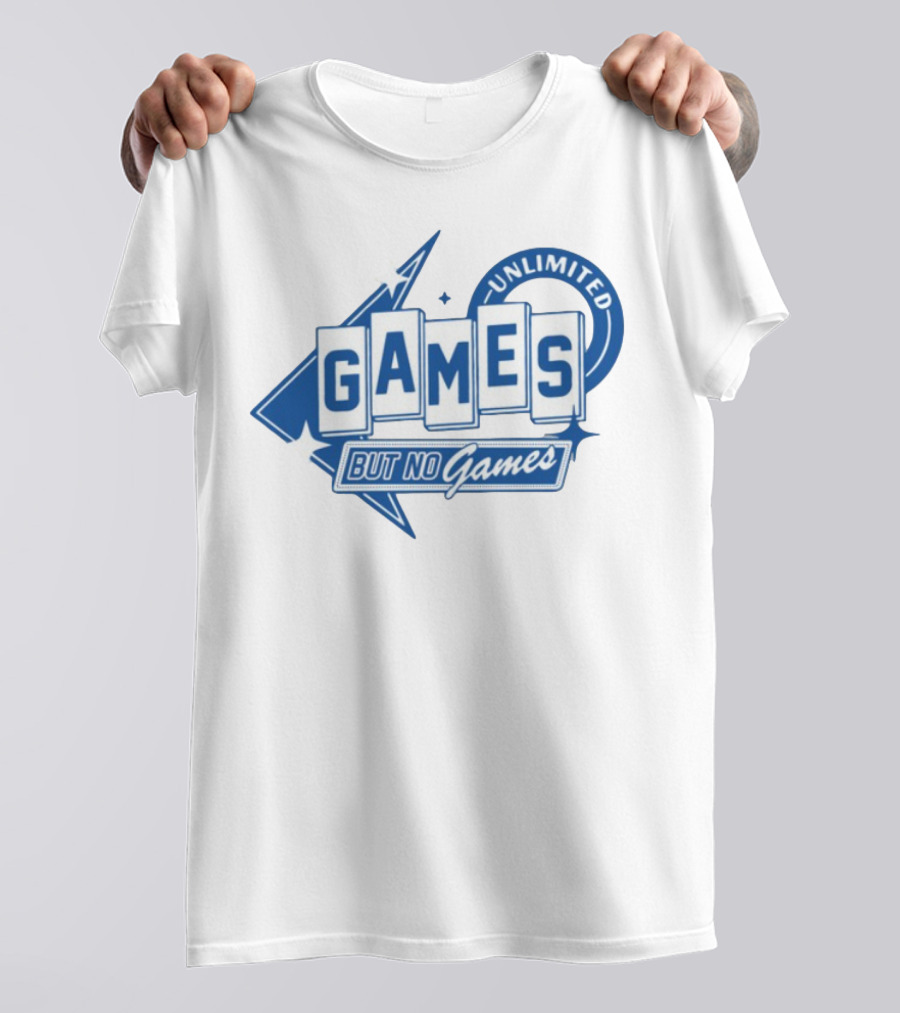 Unlimited Games But No Games Retro Style Gaming Aesthetic T-Shirt