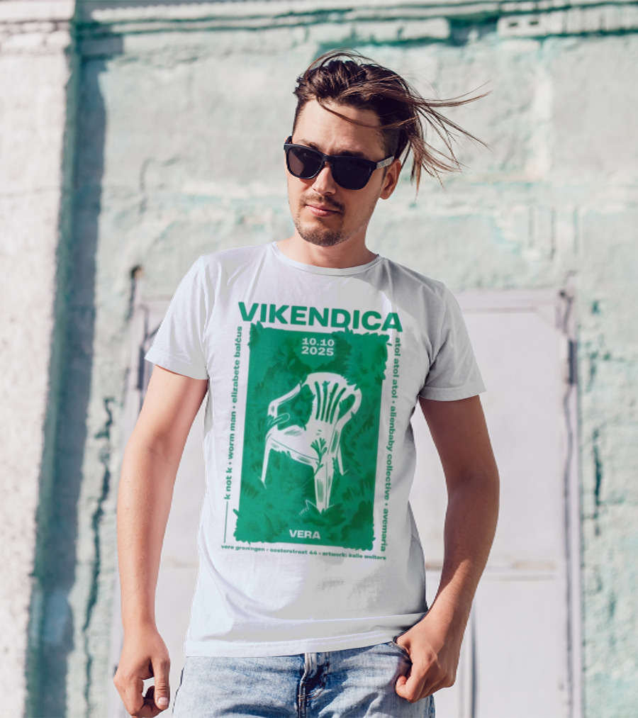 Vikendica 10.10.2025 Vera Chair Illustration In Greenery T-Shirt
