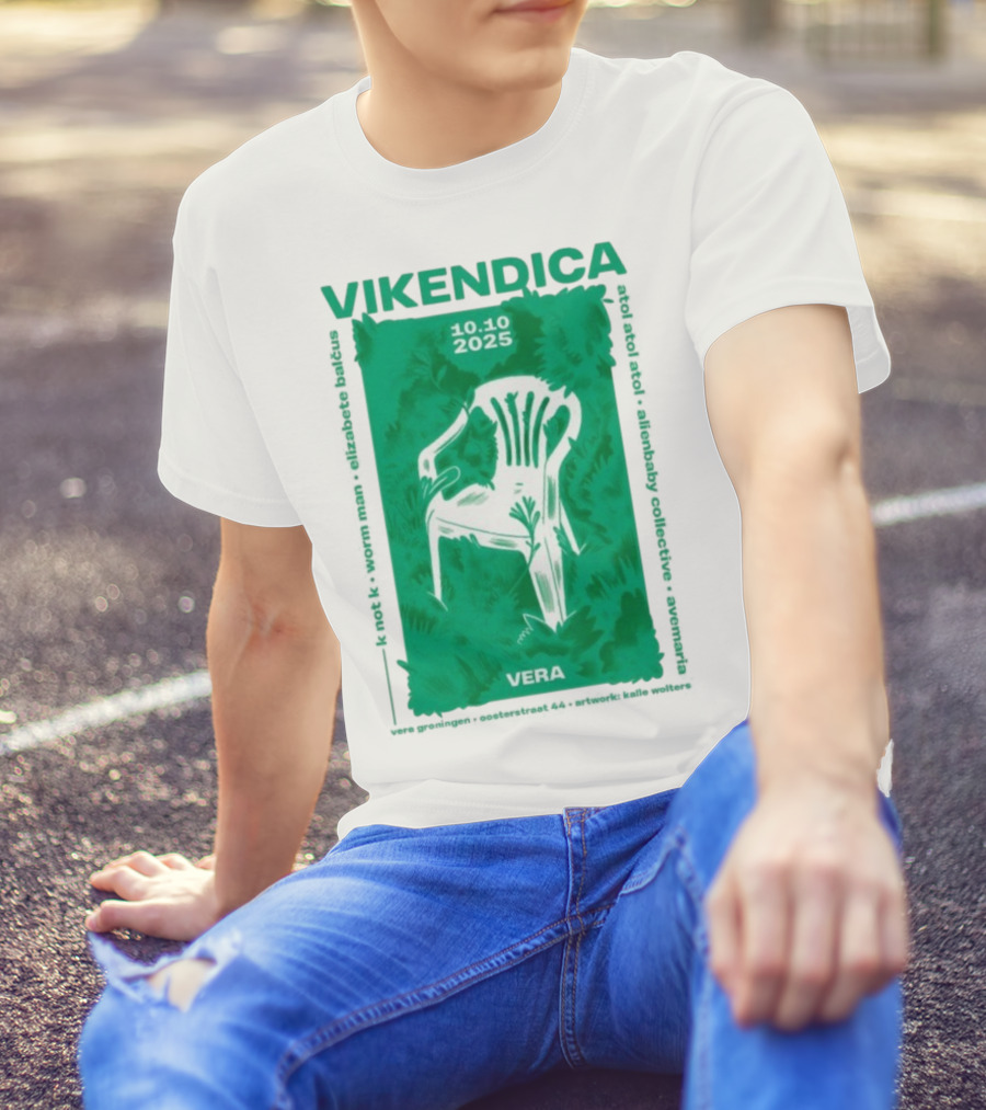 Vikendica 10.10.2025 Vera Chair Illustration In Greenery T-Shirt