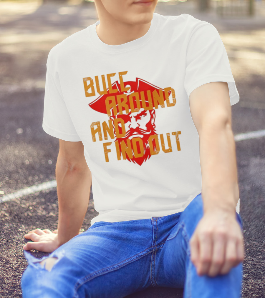 Bucc Around And Find Out Vintage Buccaneer Head Retro Style T-Shirt