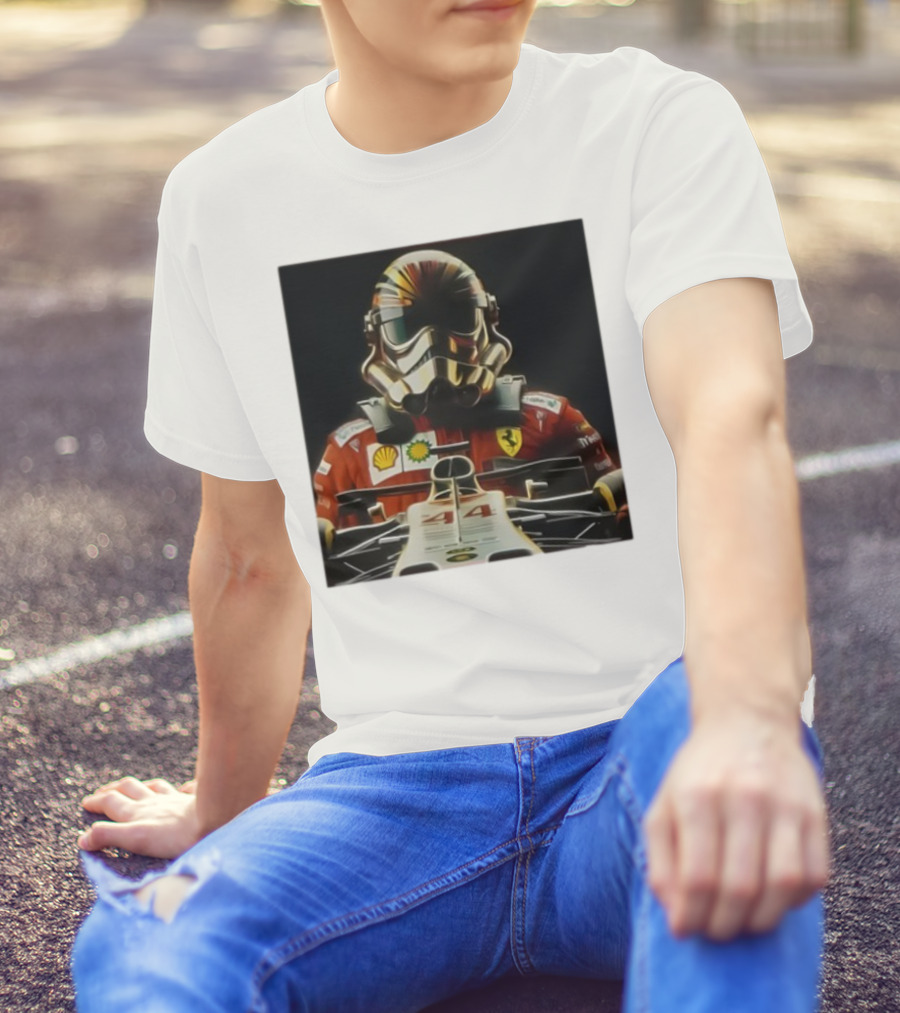 George Lucas Stormtrooper Formula 1 Ferrari Shell Petronas Mercedes Racing 44 T-Shirt
