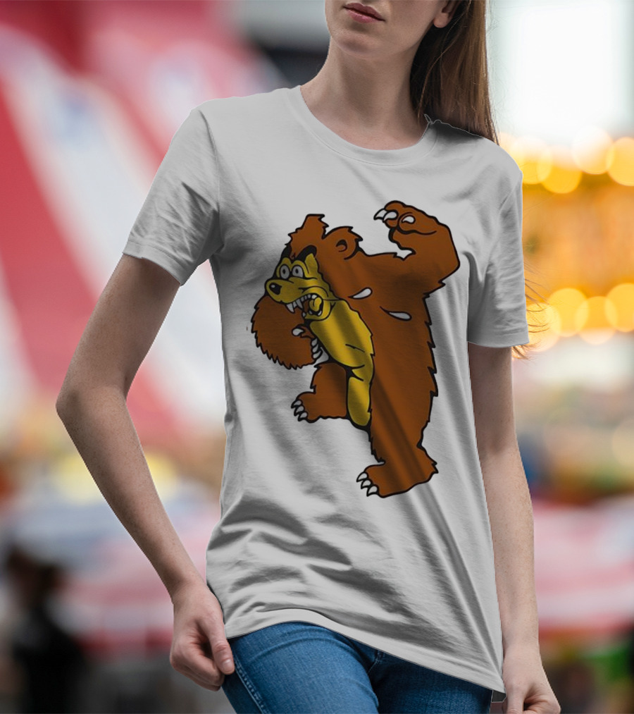 Montana Grizzlies Retro Monety Mascot Bear T-Shirt
