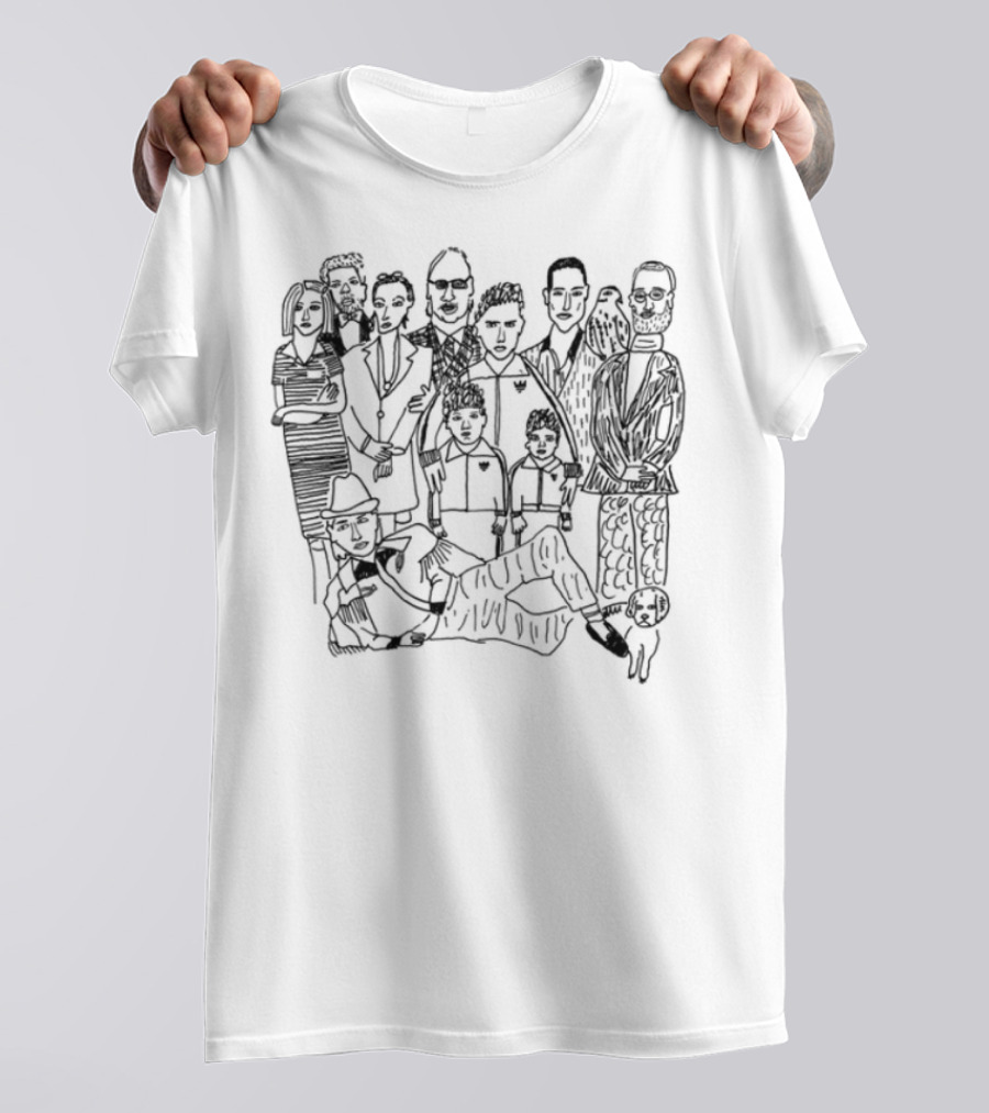 Royal Tenenbaums Cast Illustration Wes Anderson Film Fashion Statement T-Shirt