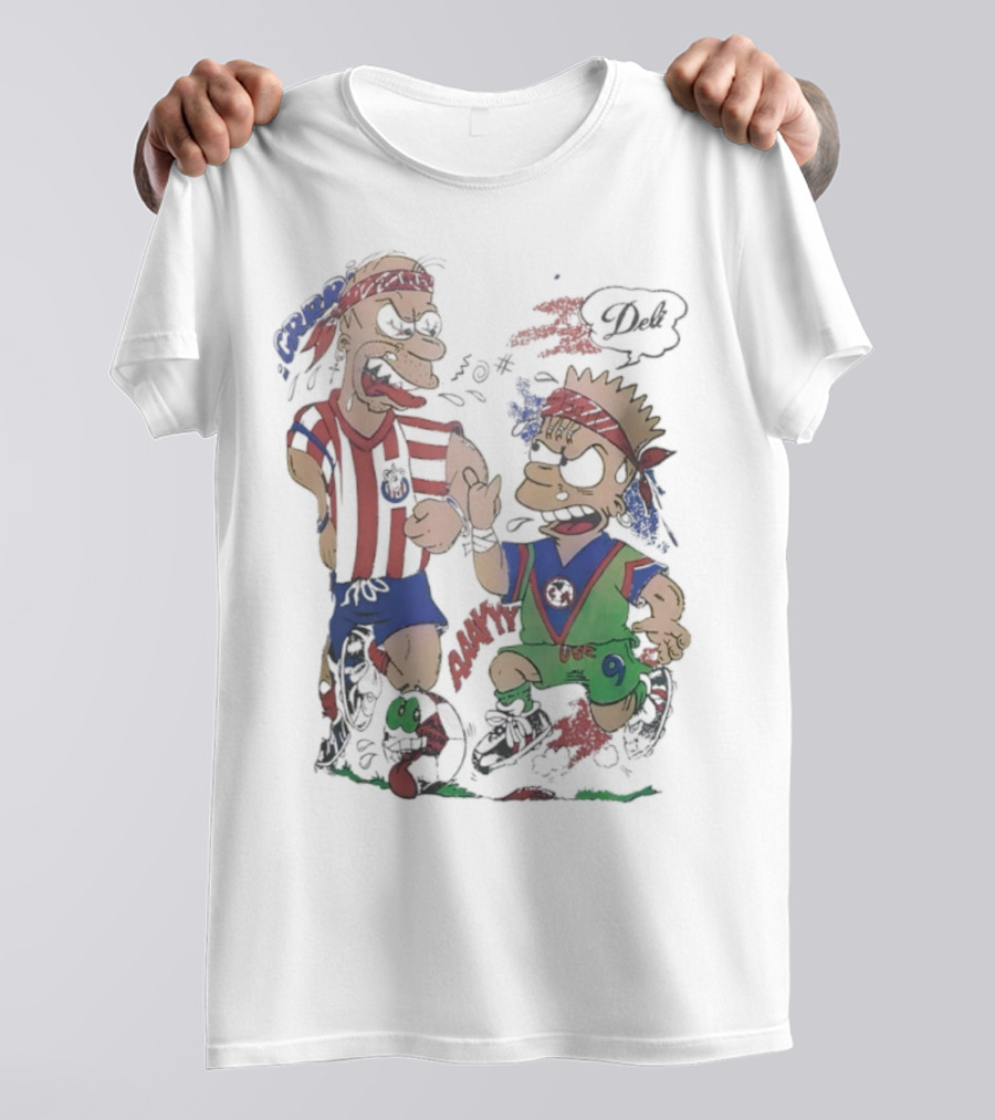 The Simpsons Homer C.D. Guadalajara Bart Club América Soccer Rivalry T-Shirt