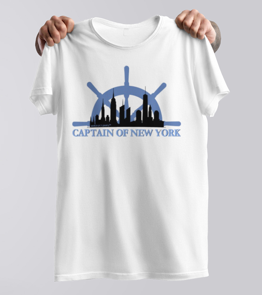 Worldof S Captain Of New York City Skyline Helm T-Shirt