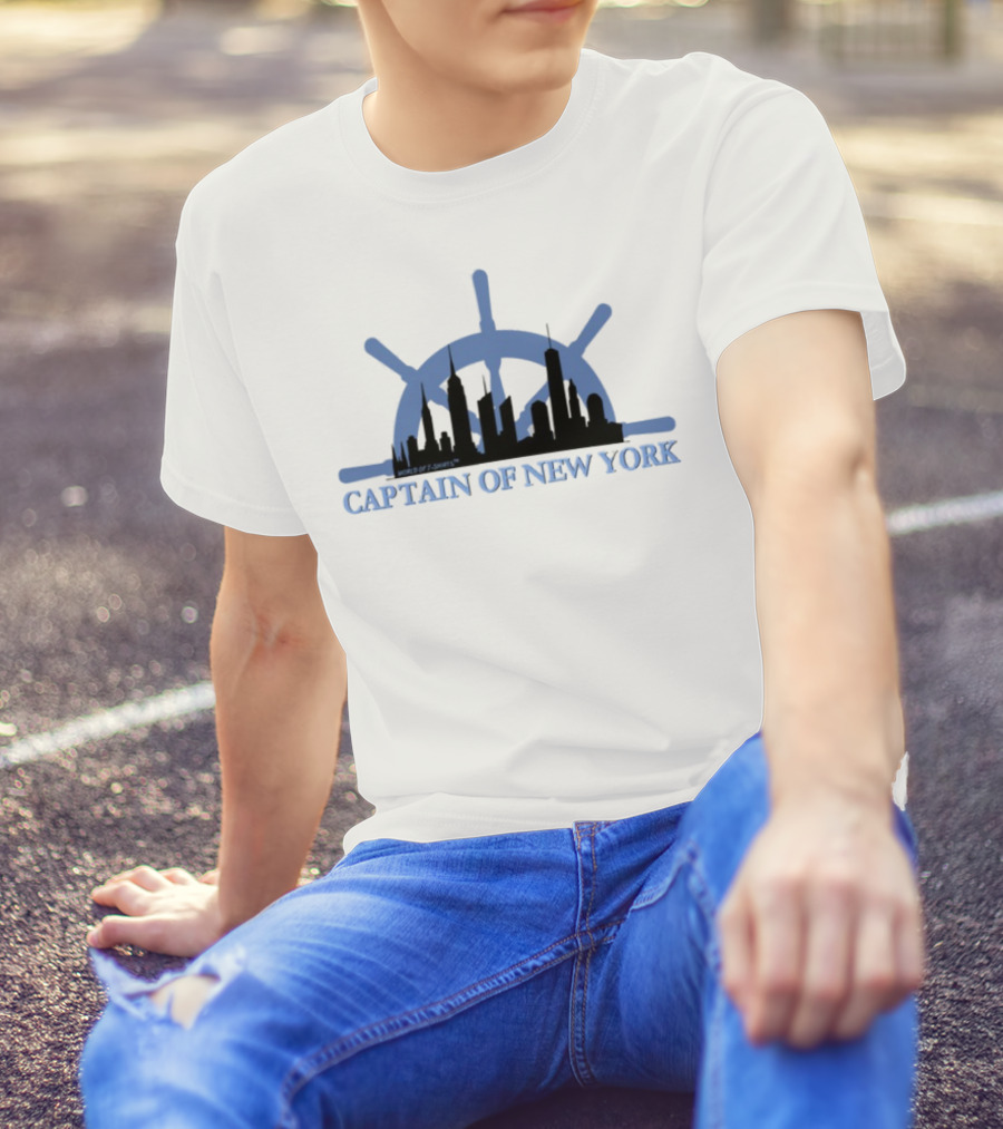 Worldof S Captain Of New York City Skyline Helm T-Shirt