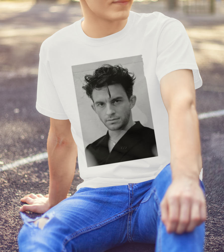 Jonathan Bailey Black And White Photography Portrait T-Shirt