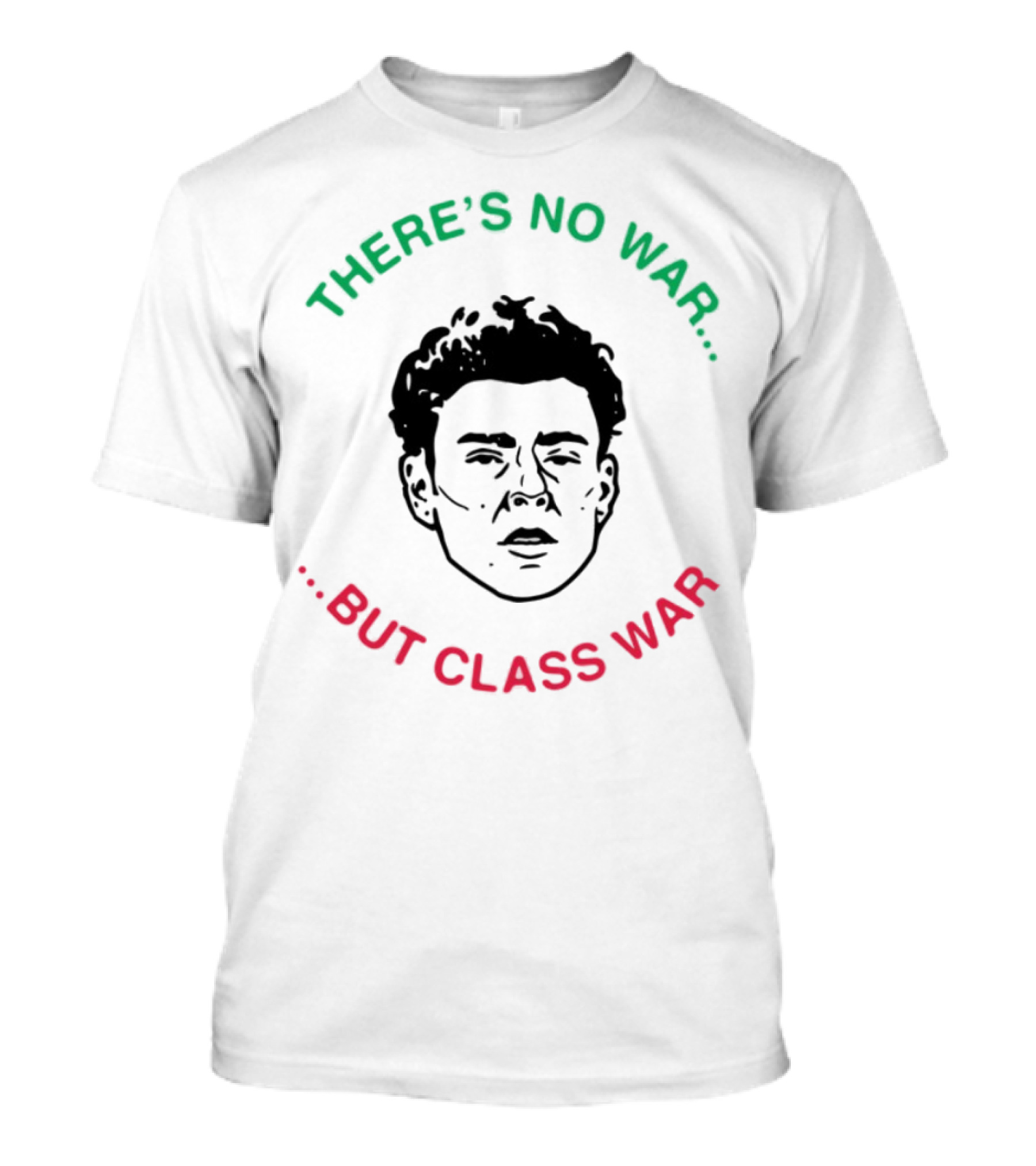 Luigi There's No War But Class War Text Iconic Green Red T-Shirt
