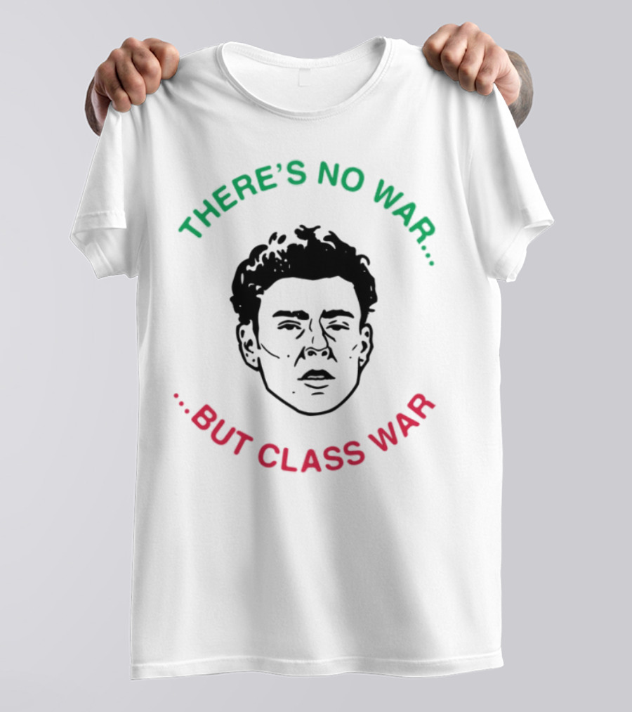 Luigi There's No War But Class War Text Iconic Green Red T-Shirt