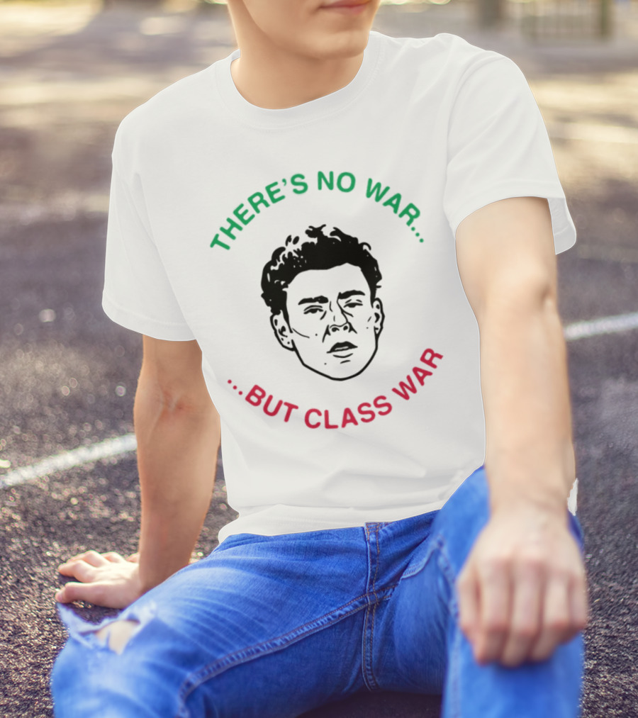 Luigi There's No War But Class War Text Iconic Green Red T-Shirt