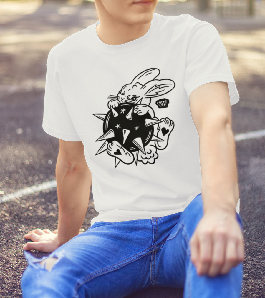 Morningstar Bunny Spiked Star Rabbit Design T-Shirt