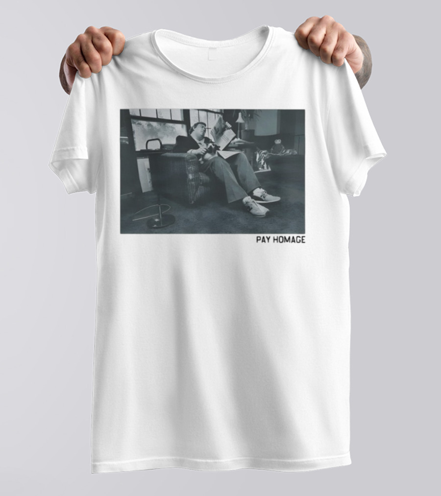 John Candy Relaxing In Comfy Chair Reading In Classic Setting T-Shirt