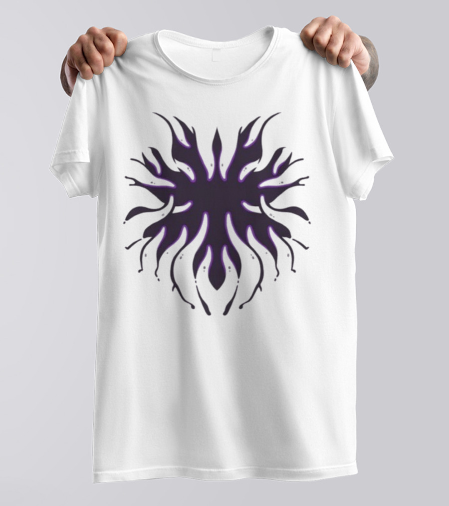 Kinetic Games Prestige IX Purple Abstract Flame Symbol T-Shirt