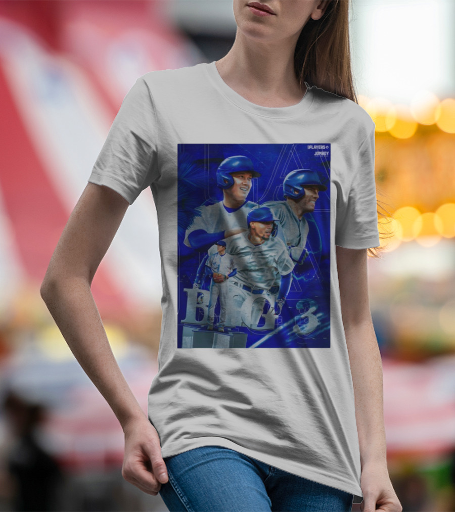 LA Big 3 IPlayers Jomboy Baseball Theme T-Shirt