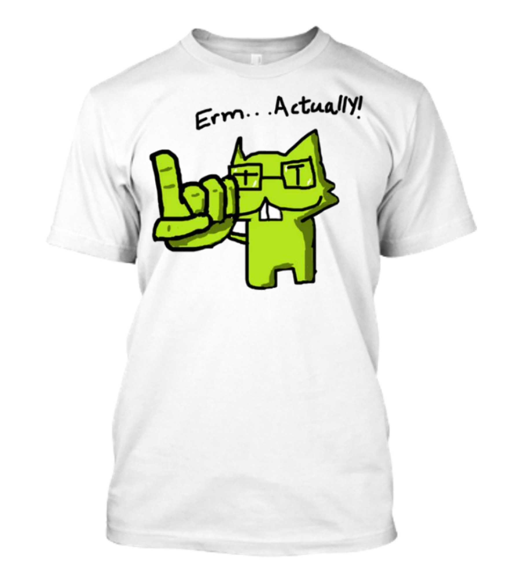 Errr... Actually Nerd Pixel Cat T-Shirt